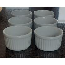 Jogo 6 Ramequim 150ml Forma canelada - Kit Porcelana Branca (2)