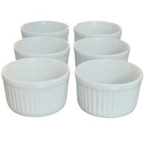Jogo 6 Ramequim 150ml Forma canelada - Porcelana Branca (2)