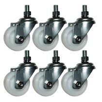 Jogo 6 Rodinha Girat. Rosca Nylon Reforçada 80kg Por Rodizio