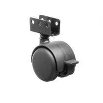 Jogo 6 Rodizio C/ Trava Chapa Em U 19mm P/ Cama Berço Moveis