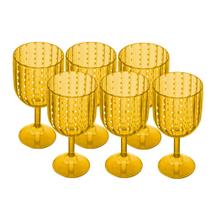 Jogo 6 Taça de Acrílico para Água Orquídea Âmbar 350ml Wolff Jogo 6 Taça de Acrílico para Água Orquídea Âmbar 350ml Wolff