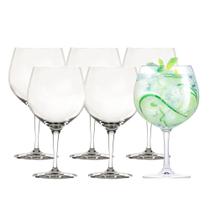 Jogo 6 Taça de Gin Degustação Vidro Transparente G4U Class Home 630ml