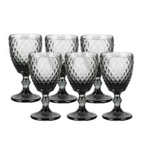 Jogo 6 Taça de Vidro Bico de Abacaxi Cinza 340 ml Agata Em Casa Tem Jogo 6 Taça de Vidro Bico de Abacaxi Cinza 340 ml Agata Em Casa Tem