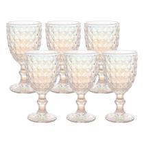 Jogo 6 Taça de Vidro Furta Cor Roman Rainbow para Água Transparente 345ml Wolff