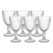 Jogo 6 Taça de Vidro para Água Melina Premium Transparente Sucos 320ml Haüskraft