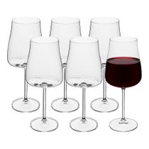 Jogo 6 Taça de Vinho Tinto Cristal Ecológico Titânio Transparente Alex 600ml Wolff Jogo 6 Taça de Vinho Tinto Cristal Ecológico Titânio Transparente Alex 600ml Wolff