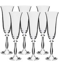 Jogo 6 Taças 190ml Para Champanhe Angela Em Cristal Ecológico Bohemia Jogo 6 Taças 190ml Para Champanhe Angela Em Cristal Ecológico Bohemia
