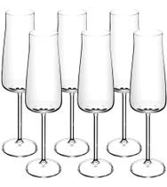 Jogo 6 Taças 210ml Para Champanhe Alex em Cristal Ecológico Bohemia