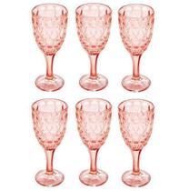 Jogo 6 Taças 245ml Angel Rosa De Cristal Ecológico Wolff Jogo 6 Taças 245ml Angel Rosa De Cristal Ecológico Wolff