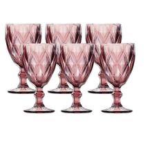 Jogo 6 Taças 260ml Diamante Rose