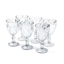 Jogo 6 Taças 340ml Vidro Diamond Transparente Resistente TOP Jogo 6 Taças 340ml Vidro Diamond Transparente Resistente TOP