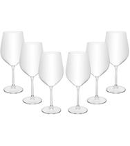 Jogo 6 Tacas 600ml Crex Cristal Ecológico Bohemia