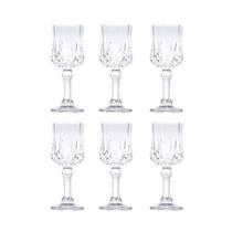 Jogo 6 taças 60ml para licor de vidro transparente Diamante Lyor - L221125