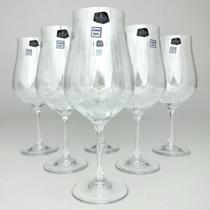 Jogo 6 Taças Água Drink Tulipa Optic Cristal Bohemia 550ml Jogo 6 Taças Água Drink Tulipa Optic Cristal Bohemia 550ml