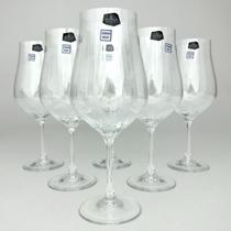 Jogo 6 Taças Água Drink Tulipa Optic Cristal Bohemia 550ml Jogo 6 Taças Água Drink Tulipa Optic Cristal Bohemia 550ml