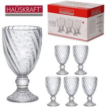 Jogo 6 Taças Água/Vinho Vidro Elysée 325 ml Transparente - Haüskraft