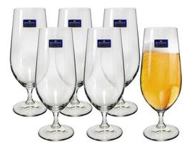 Jogo 6 Taças Bohemia Cristal Beer Cerveja 380ml