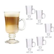 Jogo 6 Taças Cappuccino Canecas Irish Class Home 120ml Jogo 6 Taças Cappuccino Canecas Irish Class Home 120ml