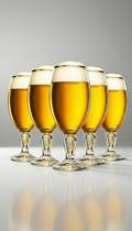 Jogo 6 Taças Cerveja 250ml Cristal Ambev Com Borda Dourada Jogo 6 Taças Cerveja 250ml Cristal Ambev Com Borda Dourada