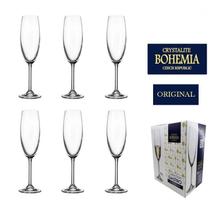 Jogo 6 Taças Champagne Cristal Titanium Gastro 220ml Bohemia