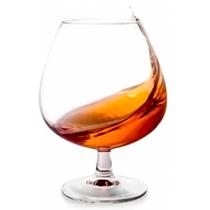 Jogo 6 Taças Conhaque Brandy Cristal Gastro Bohemia 690 Ml Cor Transparente whisky Vinhos Drinks - Dia das Maes Presente