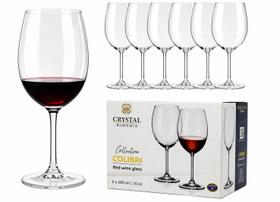 Jogo 6 taças Cristal Bohemia Colibri Titanium - 580ml