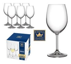 Jogo 6 Taças Cristal Com Titanium 350ml Bohemia
