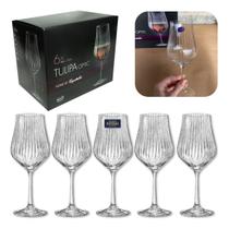 Jogo 6 Taças Crystal Titânio Bohemia Tulipa Optic 450ml Cor Transparente Jogo 6 Taças Crystal Titânio Bohemia Tulipa Optic 450ml Cor Transparente