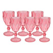 Jogo 6 Taças de Acrílico Vermelha Diamond Diamante Festa Piscina Plástico 330ml Lyor Jogo 6 Taças de Acrílico Vermelha Diamond Diamante Festa Piscina Plástico 330ml Lyor