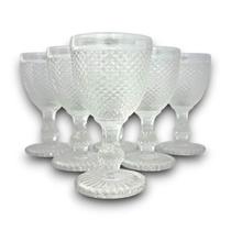 Jogo 6 Taças de Água Transparente Bico de Jaca Vidro 300ml Jogo 6 Taças de Água Transparente Bico de Jaca Vidro 300ml