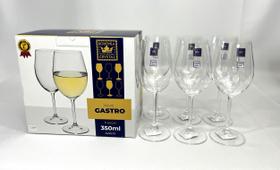 Jogo 6 taças de Cristal Bohemia Titanium - Vinho Branco 350ml Jogo 6 taças de Cristal Bohemia Titanium - Vinho Branco 350ml
