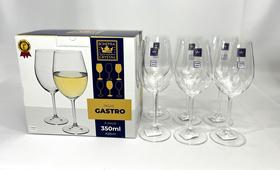 Jogo 6 taças de Cristal Bohemia Titanium - Vinho Branco 350ml