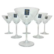 Jogo 6 Taças de Cristal Martini 280ml Bohemia Linha Colibri