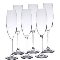 Jogo 6 Taças de Cristal para Champagne Gastro Colibri 220ml Espumante Wolff