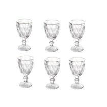 Jogo 6 Tacas De Licor De Vidro Com Fio De Ouro Diamond 60ml Jogo 6 Tacas De Licor De Vidro Com Fio De Ouro Diamond 60ml
