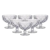 Jogo 6 Taças de Sobremesa Vidro Furta-cor 380ml