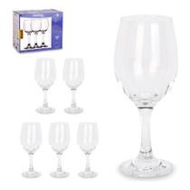 Jogo 6 Taças De Vidro 240ml Bueno Original Vinho Bebidas