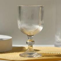 Jogo 6 Taças de Vidro Canelado Versalhes Resistente para Sucos, Refrescos, Vinho 380ml - Flux