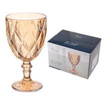Jogo 6 Taças de Vidro Diamond Âmbar 330ml Jogo 6 Taças de Vidro Diamond Âmbar 330ml