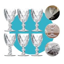 Jogo 6 Taças de Vidro Diamond Luxo 260ml Transparente Vidro Grosso Elegante Resistente para Água Suco Drinks Sobremesa Decoração Jogo 6 Taças de Vidro Diamond Luxo 260ml Transparente Vidro Grosso Elegante Resistente para Água Suco Drinks Sobremesa Decoração