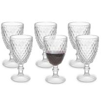Jogo 6 Taças de Vidro Luxo Cristal 300 ml Para Drinks Bebidas Vinho - Dagia