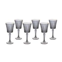 Jogo 6 tacas de vidro para champanhe egeu cinza 180ml Jogo 6 tacas de vidro para champanhe egeu cinza 180ml