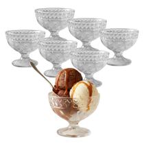Jogo 6 Taças De Vidro Para Sorvete Sobremesa Doce Califórnia 265ml Jogo 6 Taças De Vidro Para Sorvete Sobremesa Doce Califórnia 265ml