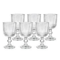 Jogo 6 Taças De Vidro Vinho Água Cameratta 380ml Gamma