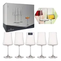 Jogo 6 Taças de Vinho de Cristal Bohemia 460ml Tinto Rosê Branco Jogo 6 Taças de Vinho de Cristal Bohemia 460ml Tinto Rosê Branco