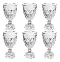 Jogo 6 Taças Diamante Bico De Jaca Diamond Água Vinho 325ml Jogo 6 Taças Diamante Bico De Jaca Diamond Água Vinho 325ml
