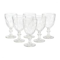 Jogo 6 Taças Diamante Vidro 330ml Copo Diamond Moderno Luxo