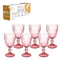 Jogo 6 Taças Diamante Vidro 340ml Copo Diamond Premium Luxo