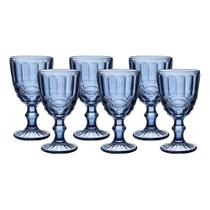 Jogo 6 Taças Elegance Libélula Azul 320ml Água e Vinho Jogo 6 Taças Elegance Libélula Azul 320ml Água e Vinho