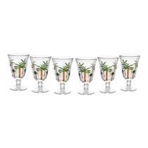 Jogo 6 Taças Em Vidro Cristal Para Servir Bebidas E Sobremesas 240ml